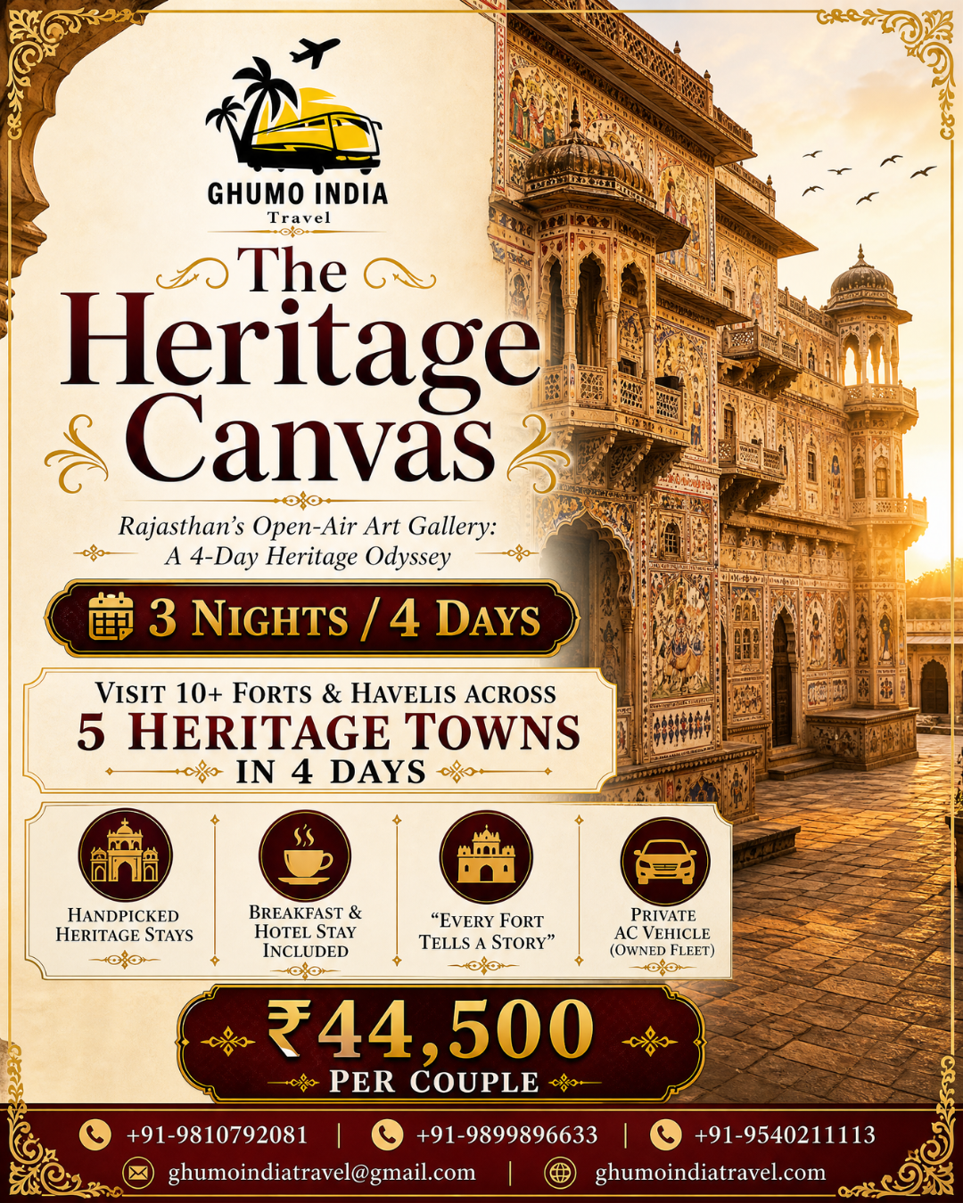 The Heritage Canvas — 2N Mandawa · 1N Churu